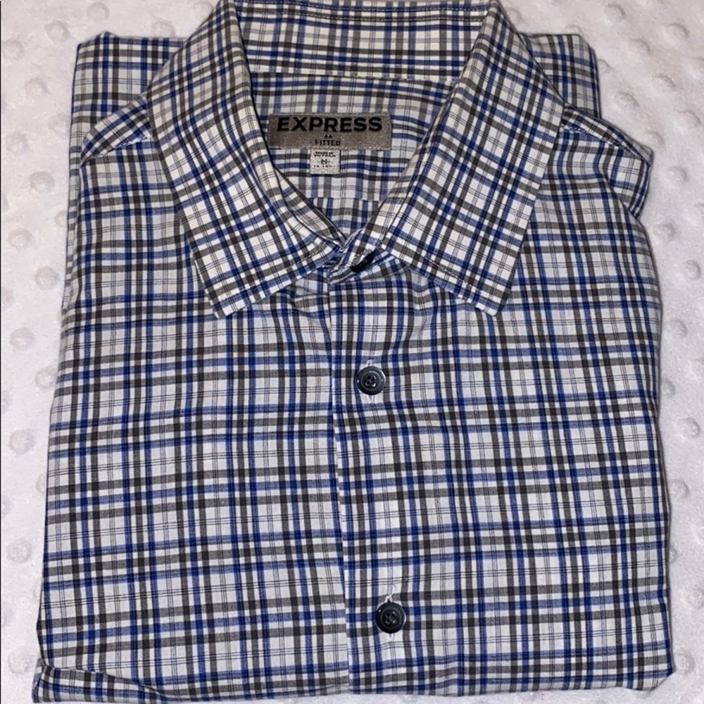 Men’s Express Fitted Dress Shirt Medium